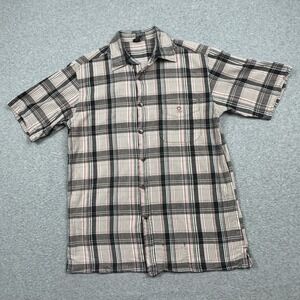 OJAI Seersucker Shirt Mens Large Pink Plaid Casual Retro Preppy Camp Outdoor EUC